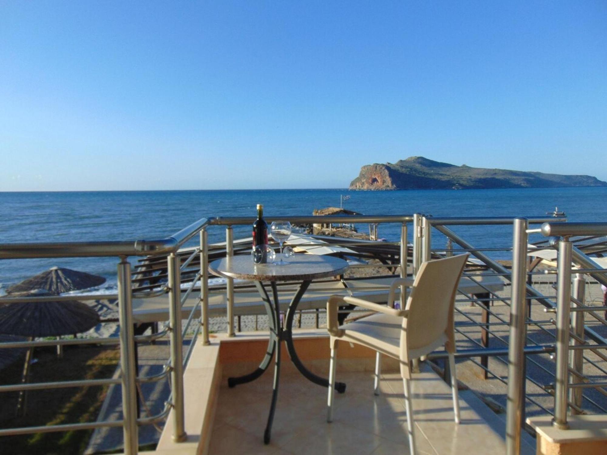חאניה Comfy Beachfront Litinas Casa With Seaview מראה חיצוני תמונה